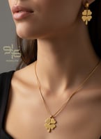 سلسال وحلق تصميم عصري - مستوحى