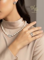 طقم فالنتينو 3 قطع - فضي, ذهبي - مستوحى