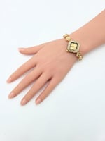 بكج سوارة مطلية بالذهب مع ساعة