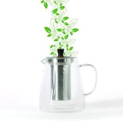 ابريق زجاج بمصفاة استيل 850 ملي