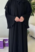 عباية كريب باكمام مموجة