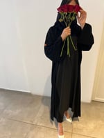 عباية لف عماني بتطريز أسود