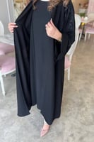 عباية لف عماني بتطريز أسود