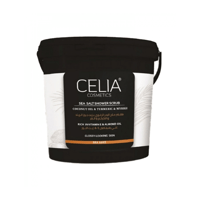 مقشر ملح البحر الرغوي بزيت جوز الهند والكركم والمر...