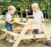 طاولة رمل وماء خشبي