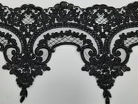 كلف جوبير embroidery lace اسود عرض180cm متر ب