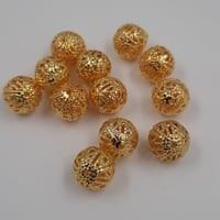 خرز كور معدنيه ذهبي 20 حبه