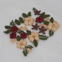 قطع ورد مطرز 15 cm ×15 cm