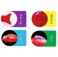 متعة محاكاة السمكة التعليمية المضيئة المتحركة للطف...