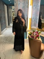 عباية فصوص كامله كلوش ملكي +طرحه فصوص