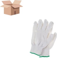 كرتون قفازات قطن 400 زوج ابيض هيفيا