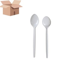 كرتون ملاعق بلاستيك صغيرة للشاهي 1000 حبة