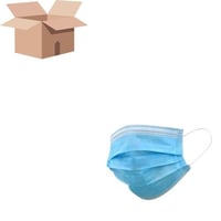 كرتون كمامات زرقاء 2000 حبة