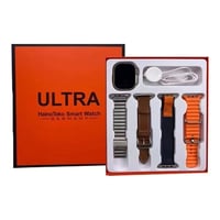 ساعة ذكية ألترا ماكس مع 4 أساور مجانية