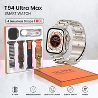 ساعة ذكية ألترا ماكس مع 4 أساور مجانية