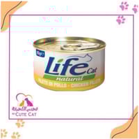 طعام رطب للقطط من "لايف كات" بنكهة الدجاج (85 جم)