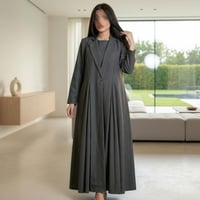 عباية بليزر كلوش بكسرات أنيقة (044)