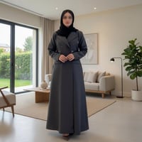 عباية بليزر تفتة ميكادو مع تطريز سوارفسكي (001)