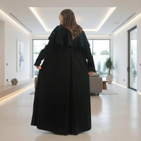 قماش مخمل واقف مع جاكيت مطرز (012)