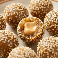 تمر سمسم بحشوة الطحينة