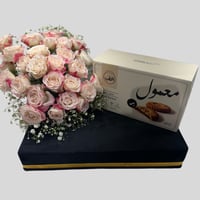 معمول بر مع باقة ورد