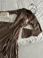 فستان بني تافتا راقي | فساتين بنية فخمة من كيوتشي...