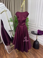 فستان العيد برغندي واسع الخصر من كيوتشي CUTECCI |...