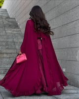 فستان صباحيه العيد برغندي قطعتين | Cutecci