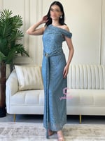 فستان العيد ون شولدر بحزام انيق | Cutecci