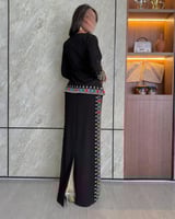 جلابية سوداء حريمي مزخرفة ألوان راقية من كيوتشي
