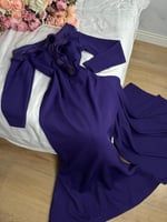 فستان سهرة موف غامق باربي أكمام من كيوتشي