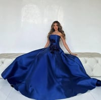 فستان أزرق ملكي لي سوار | Cutecci