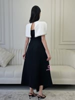 فستان العيد انيق بسترة مزينة بالكريستال | Cutecci