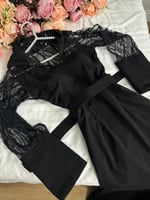 فستان سهرة اسود كريب مميز