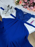 فستان سهرة دانتل دبل كلوش