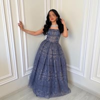 فساتين سهرة تل سماوي ورصاصي | كيوتشي CUTECCI – 5 أ...