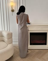 جلابية جمبسوت ربط بتطريز على الصدر