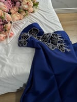 فستان أزرق ملكي لي سوار | Cutecci