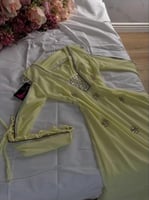 فستان سهره مطرز بتفاصيل عصرية