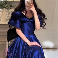 فستان سهرة نيلي شانتون بتطريز كريستال