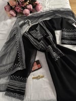 جلابية سوداء ملكية بتطريز أنيق