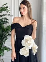 فستان سهره أسود باربي راقي