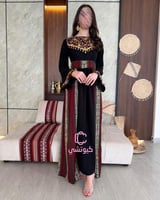 جلابية تراثية سوداء تطريز ألوان من كيوتشي CUTECCI