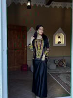 جلابية جنوبيه سوداء تطريز أنيق من كيوتشي CUTECCI