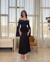 فستان العيد اسود باربي مع دانتيل كلاسيكي