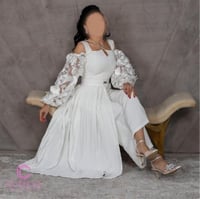 جمبسوت سهرة أبيض كم مشجر من كيوتشي CUTECCI