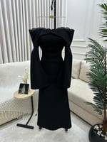 فستان العيد اسود باربي مع دانتيل كلاسيكي