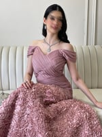 فستان سهرة وردي فخم 2025 | Cutecci