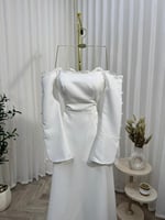 فستان العيد أبيض ناصع راقي