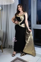 فستان سهرة أسود مع ذهبي راقي من كيوتشي CUTECCI
